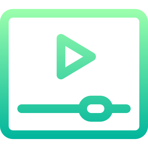 video Basic Gradient Lineal color icon