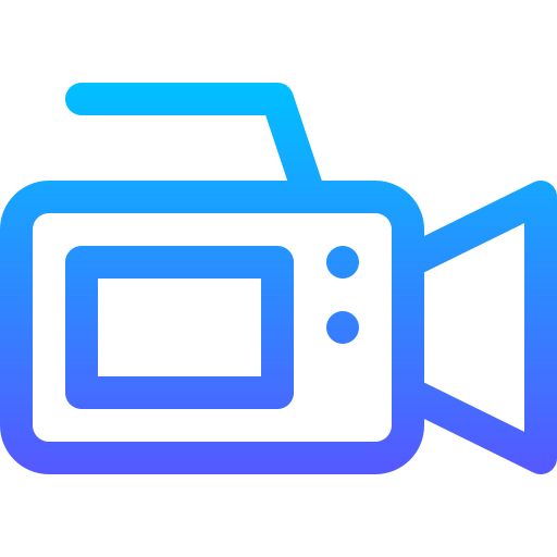 ビデオカメラ Basic Gradient Lineal color icon