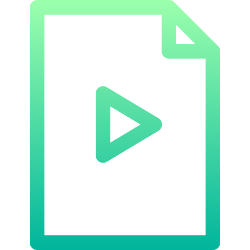 videodatei Basic Gradient Lineal color icon