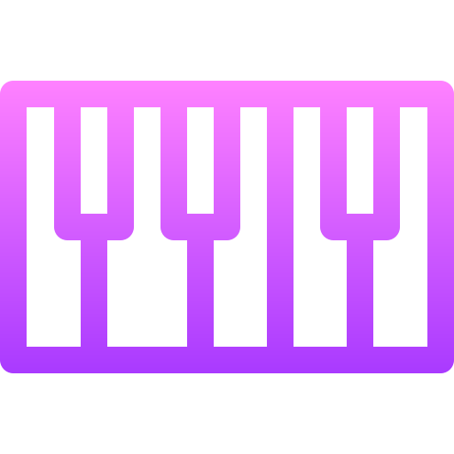 피아노 Basic Gradient Lineal color icon