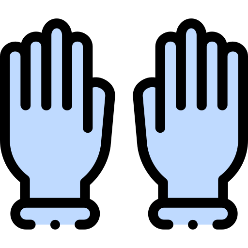 Резиновые перчатки Detailed Rounded Lineal color иконка