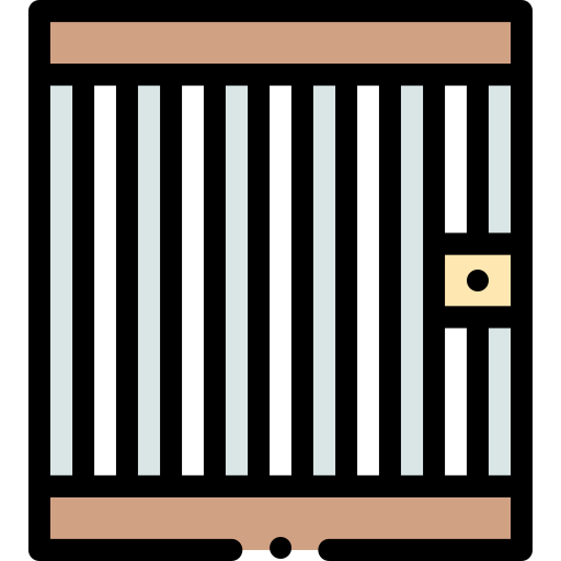 감옥 Detailed Rounded Lineal color icon