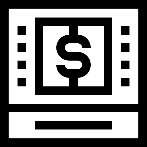 geldautomaat Basic Straight Lineal icoon