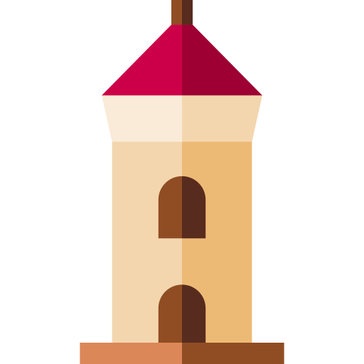 タワー Basic Straight Flat icon