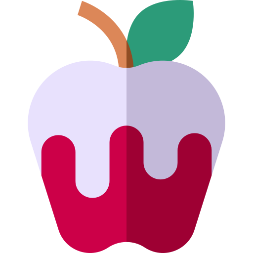 zatrute jabłko Basic Straight Flat ikona
