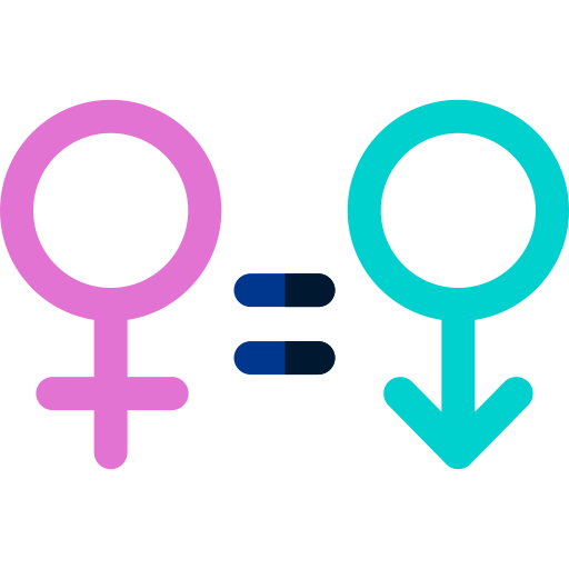 parità dei sessi Basic Rounded Flat icona