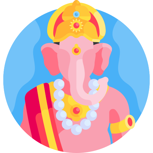 Ganesha Detailed Flat Circular Flat icon