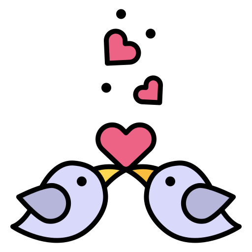 pájaros del amor Generic Outline Color icono