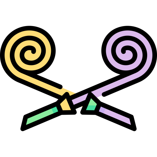 silbato de fiesta Special Lineal color icono