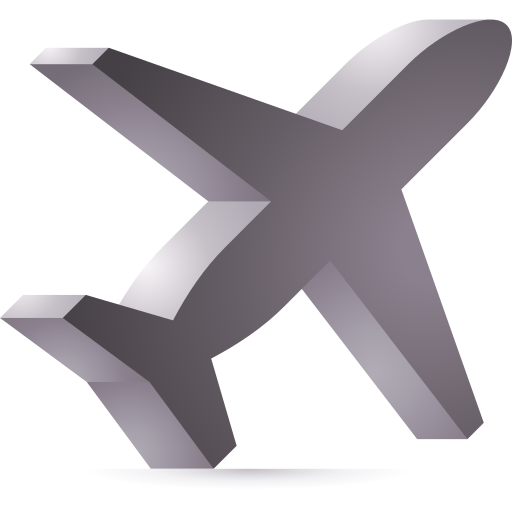 modo avión 3D Toy Gradient icono