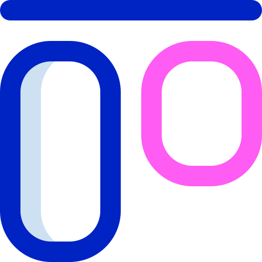 垂直方向の配置 Super Basic Orbit Color icon