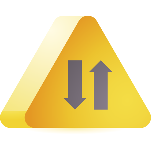 Warning sign 3D Toy Gradient icon