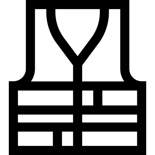 chalecos salvavidas Basic Straight Lineal icono