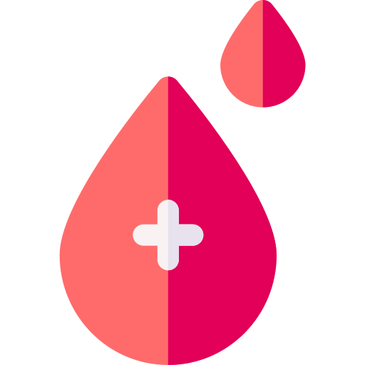 kropla krwi Basic Rounded Flat ikona
