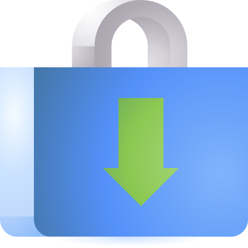 Padlock 3D Toy Gradient icon