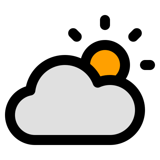día nublado Generic Outline Color icono