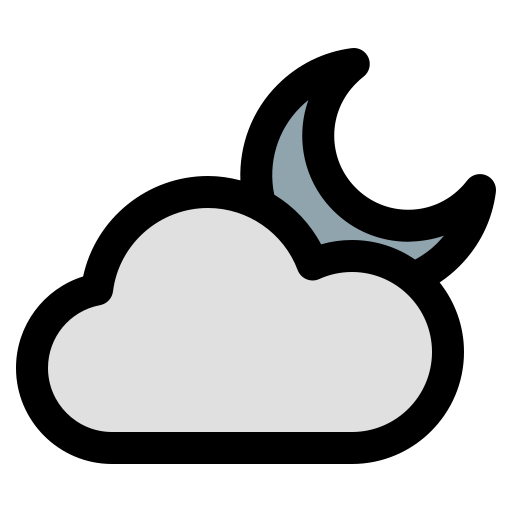 曇りの夜 Generic Outline Color icon