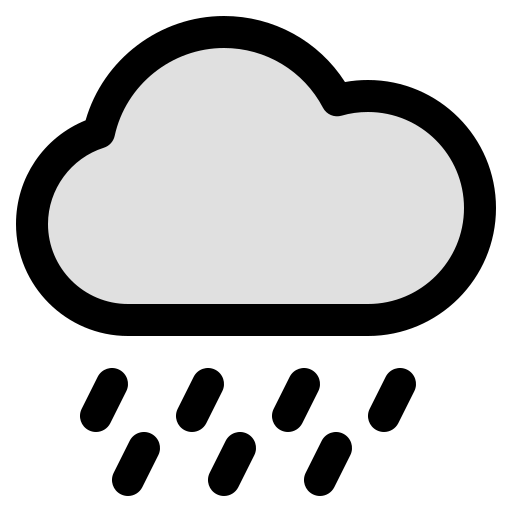 大雨 Generic Outline Color icon