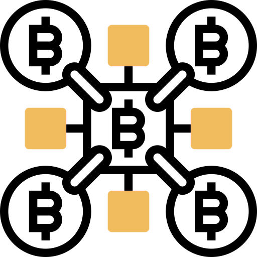 blockchain Meticulous Yellow shadow icoon