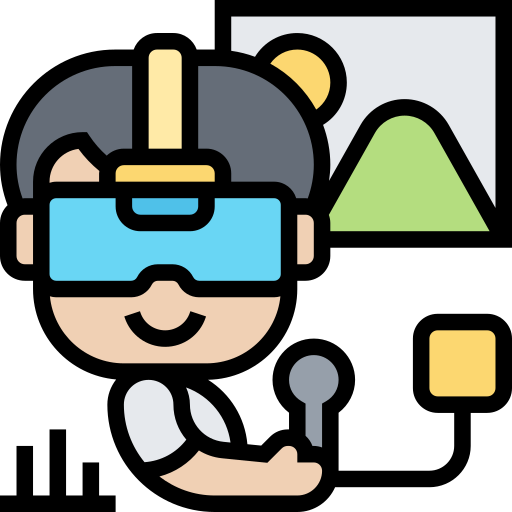 Virtual reality Meticulous Lineal Color icon