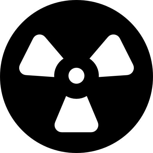 radiação Basic Rounded Filled Ícone