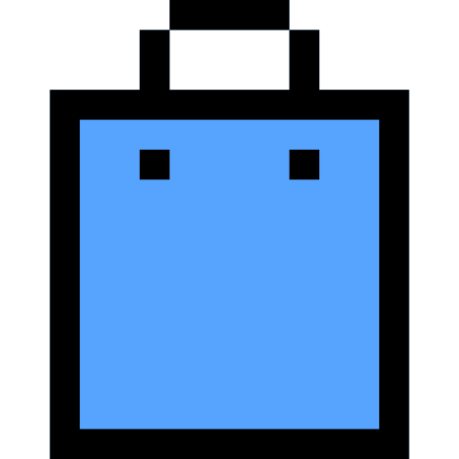 Shopping bag Pixel Linear color icon