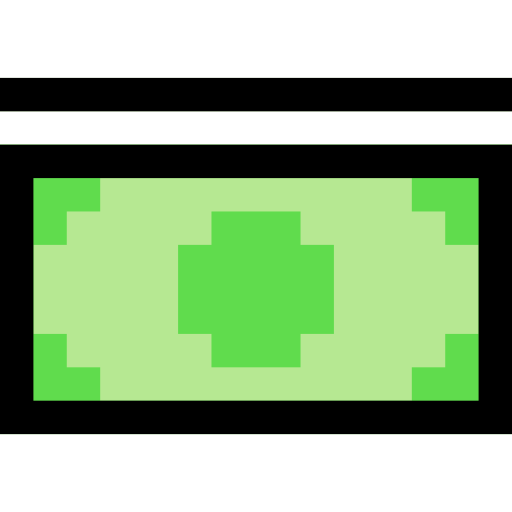 Cash Pixel Linear color icon