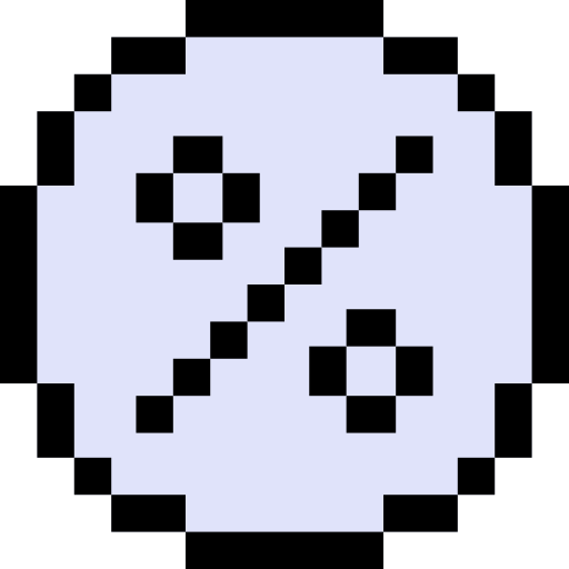 por cento Pixel Linear color Ícone