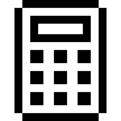 kalkulator Pixel Outline ikona