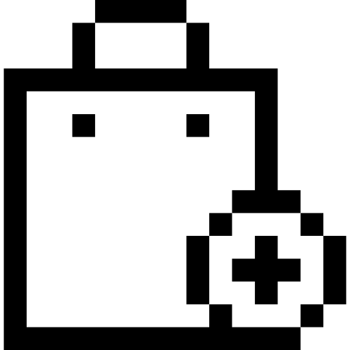 쇼핑백 Pixel Outline icon