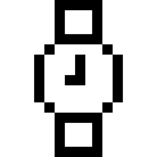 orologio Pixel Outline icona