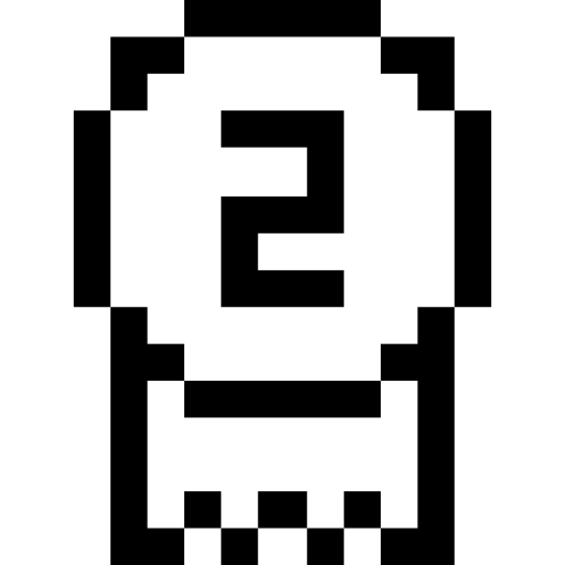 secondo Pixel Outline icona