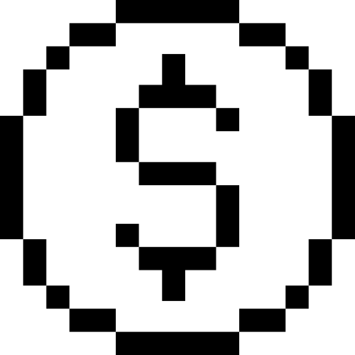 Dollar Pixel Outline icon