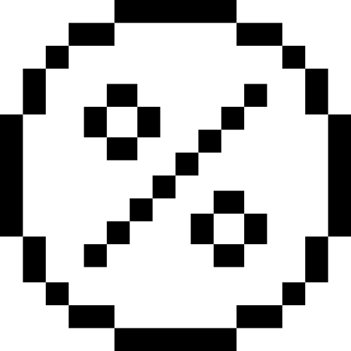 퍼센트 Pixel Outline icon