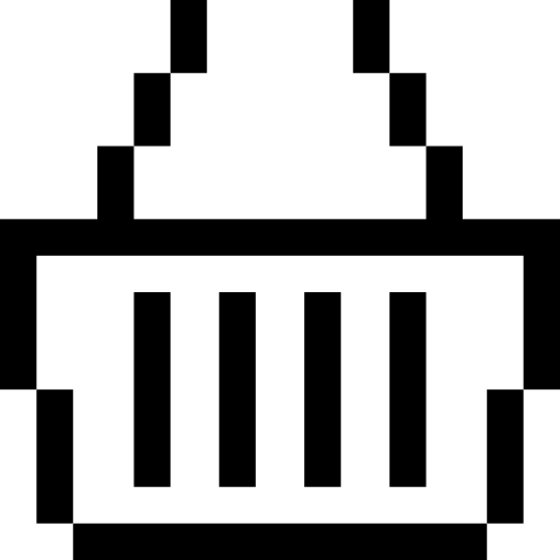 바구니 Pixel Outline icon