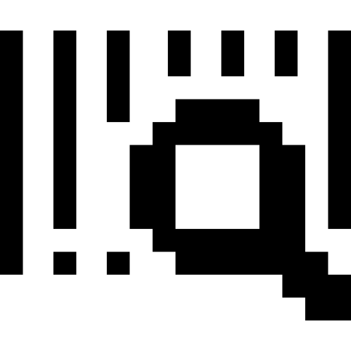 streepjescode Pixel Solid icoon