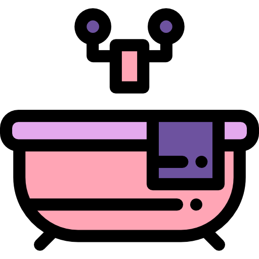 Bathtub Detailed Rounded Lineal color icon