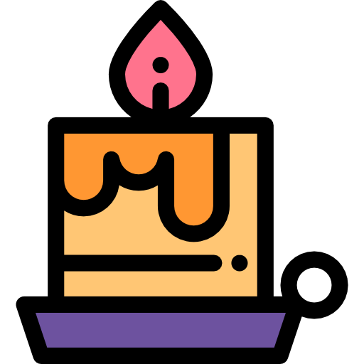 Candle Detailed Rounded Lineal color icon