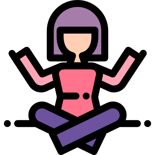 Lotus position Detailed Rounded Lineal color icon