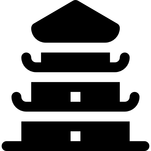 pagoda Basic Rounded Filled icona