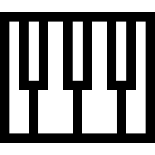 piano Basic Straight Lineal Ícone