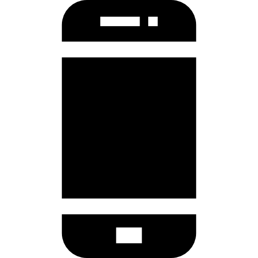 téléphone portable Basic Straight Filled Icône