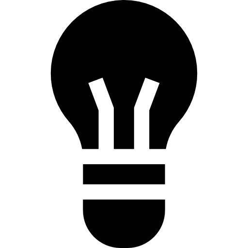 Bulb Basic Straight Filled icon