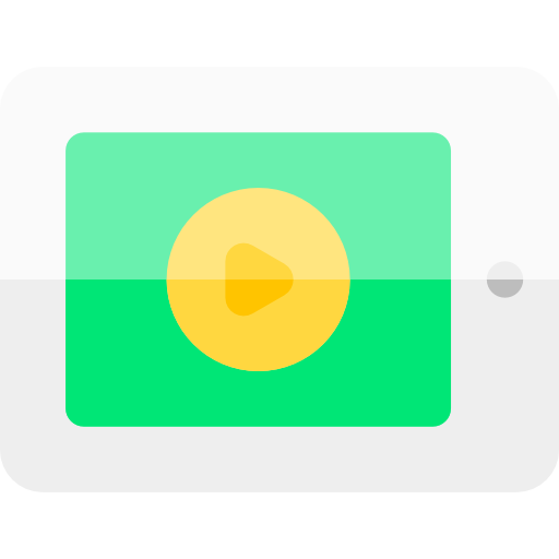 reproductor multimedia Basic Rounded Flat icono