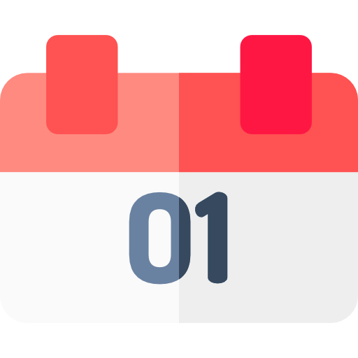 calendario mensual Basic Rounded Flat icono
