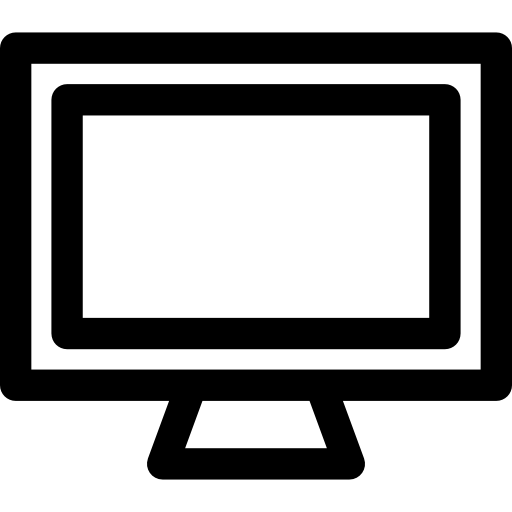 ekran telewizora Basic Rounded Lineal ikona