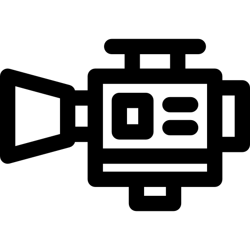 câmera de vídeo Basic Rounded Lineal Ícone