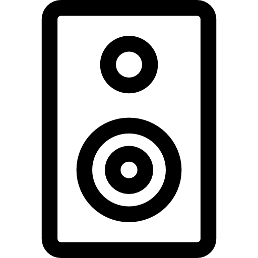 geluids speler Basic Rounded Lineal icoon