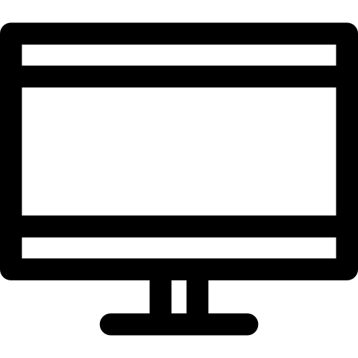 tela de tv Basic Rounded Lineal Ícone