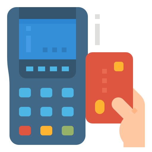 Credit card machine Aphiradee (monkik) Flat icon